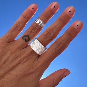 Anillo Corteza - tamaño regulable- Plata925