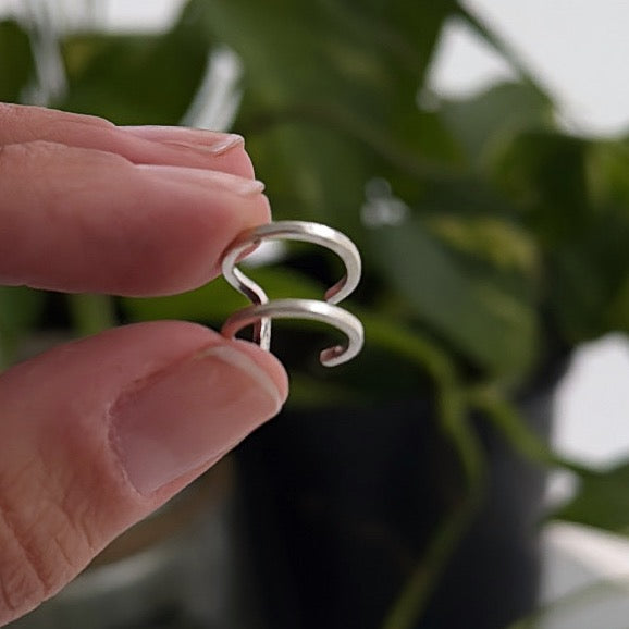 Caravana trepadora sin perforación - tamaño regulable - Plata925