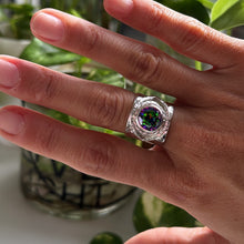Cargar imagen en el visor de la galería, Anillo ojo Portal Sagrado Manifiesto - tamaño regulable - Plata925
