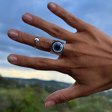 Cargar imagen en el visor de la galería, Anillo ojo 🧿 Círculo Protector - Plata925 - tamaño regulable