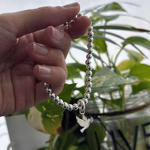 Pulsera Bolitas 5 mm - tamaño regulable - Plata925