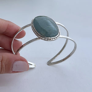 Brazalete Ónix Cielo - tamaño regulable - Plata925