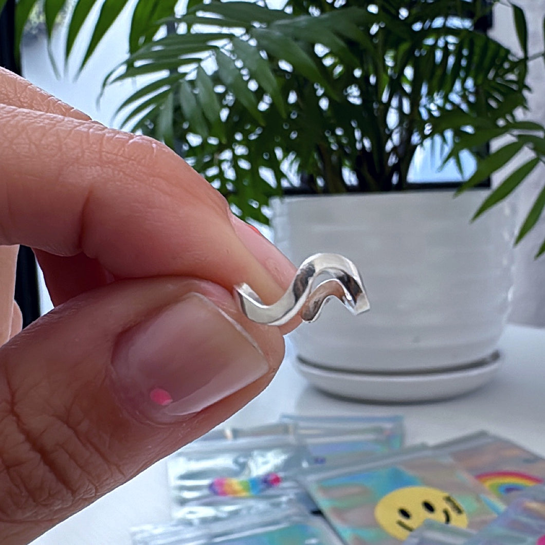 Caravana Trepadora Onditas sin perforación - Plata925