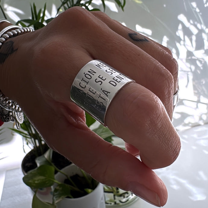 Anillo Respira - tamaño regulable- Plata925