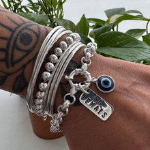Cargar imagen en el visor de la galería, Pulsera Rolo Italiana M con broche marinero - 19 cm - Plata925