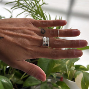 Anillo Alianza Soltar - tamaño regulable - Plata925