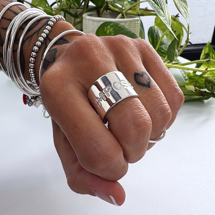 Anillo POSIBLE - tamaño regulable - Plata925