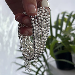 Pulsera Bolitas 5 mm - tamaño regulable - Plata925
