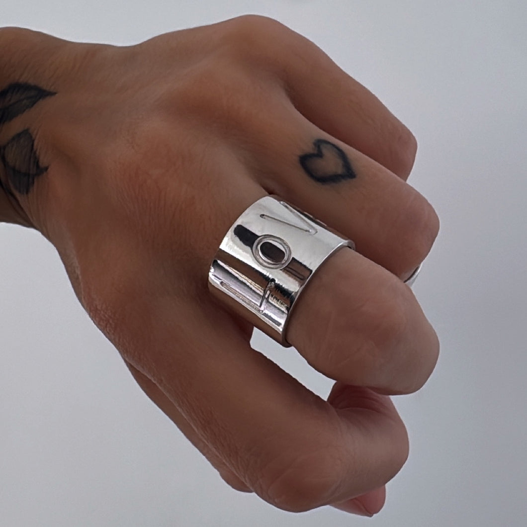 Anillo LOVE - tamaño regulable- Plata925