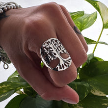 Cargar imagen en el visor de la galería, Anillo Árbol de la Vida - tamaño regulable - Plata925
