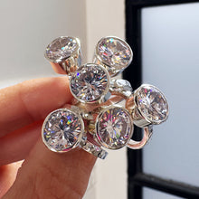 Cargar imagen en el visor de la galería, Anillo Cristal - tamaño regulable- Plata925