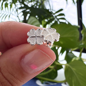 Caravanas Trébol de la Suerte - 8 mm - Plata925