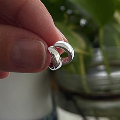 Caravanas aros lisos - 11 mm - Plata925