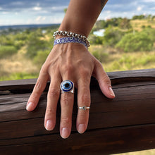 Cargar imagen en el visor de la galería, Anillo ojo 🧿 Círculo Protector - Plata925 - tamaño regulable