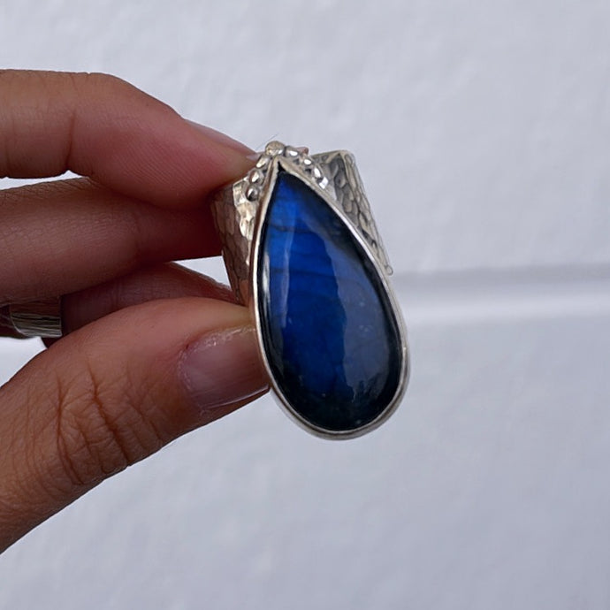 Anillo Labradorita I - tamaño regulable - Plata925