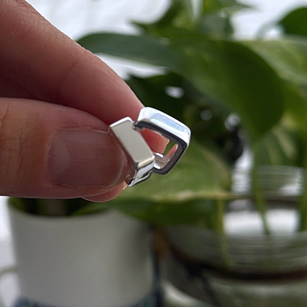 Caravanas Cuadraditos 12 mm - Plata925