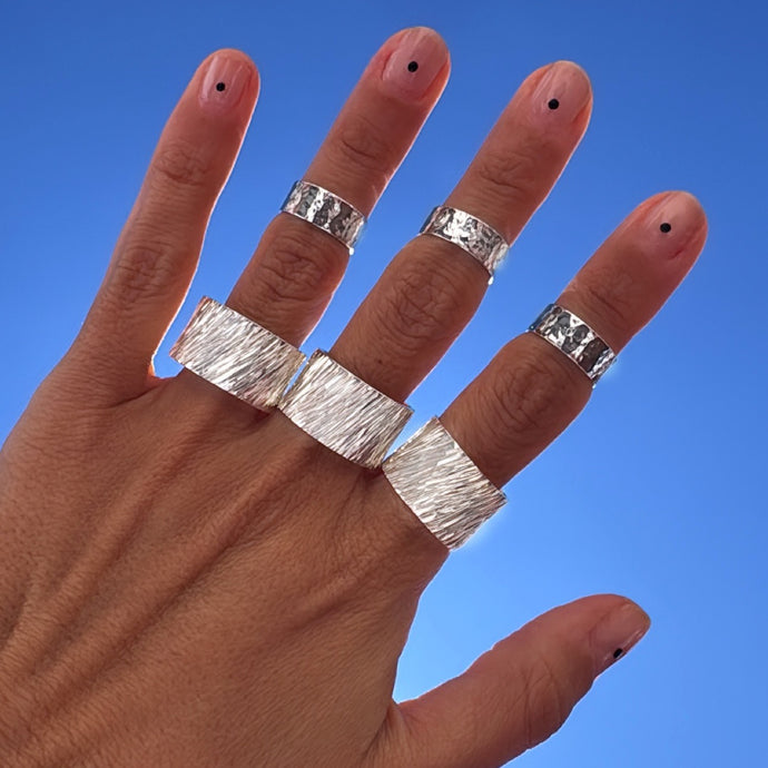 Anillo Corteza - tamaño regulable- Plata925