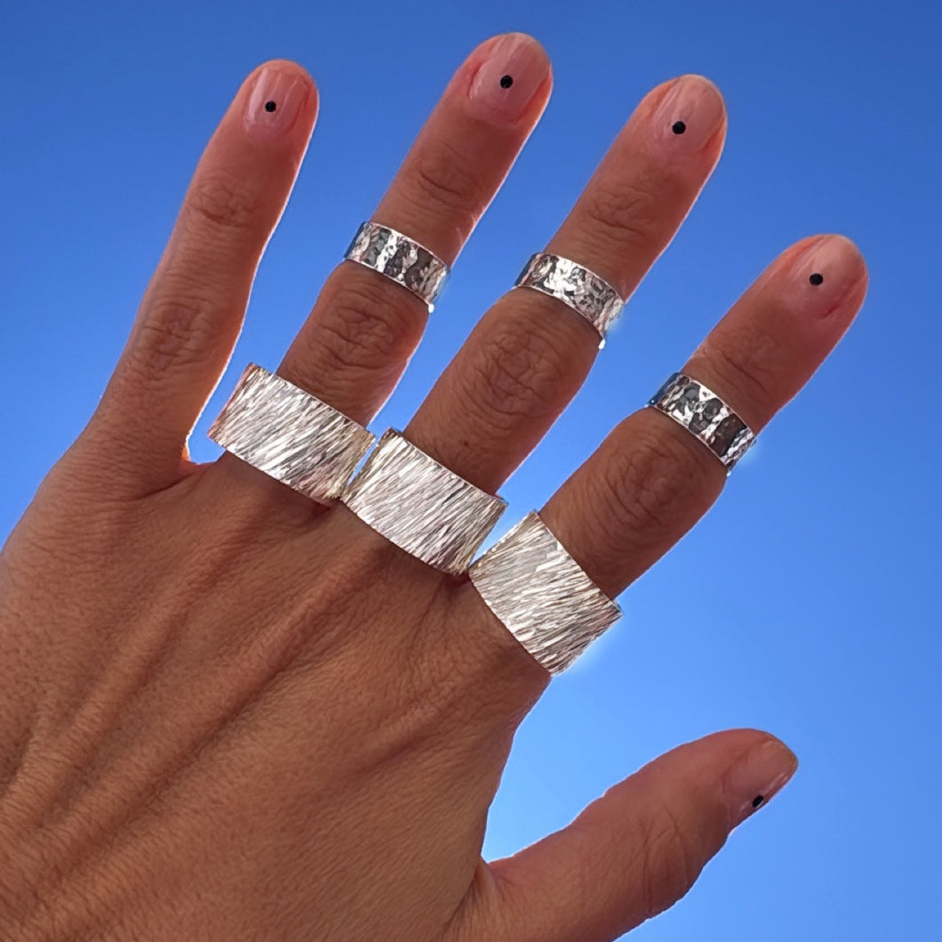 Anillo Corteza - tamaño regulable- Plata925