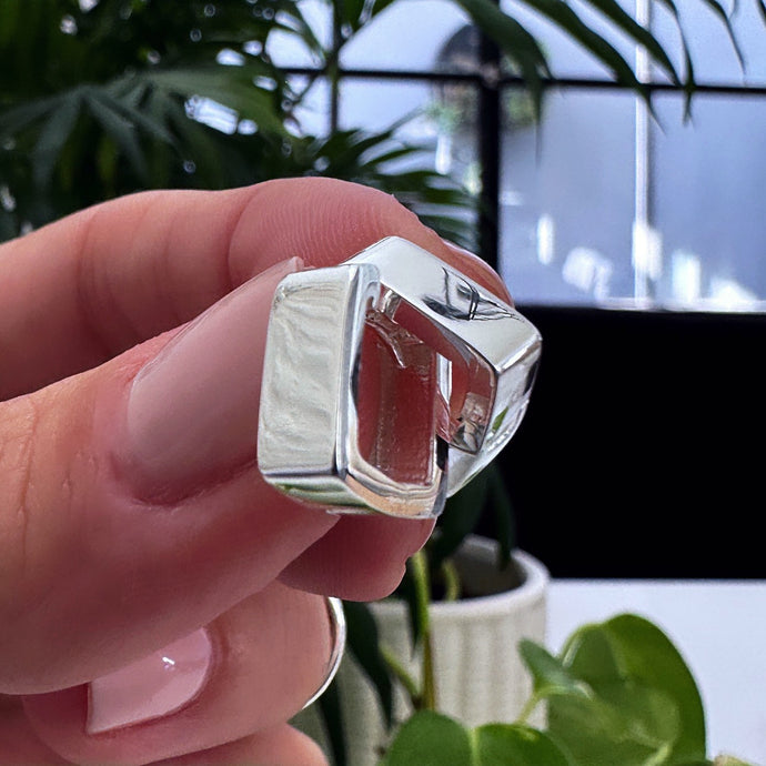 Caravanas Cuadraditos 12 mm - Plata925
