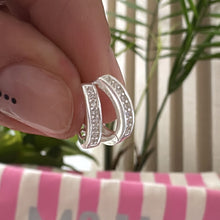 Cargar imagen en el visor de la galería, Caravanas aros Zirconias - 11 mm - Plata925