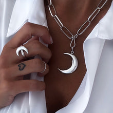 Cargar imagen en el visor de la galería, Anillo Luna - tamaño regulable - Plata925