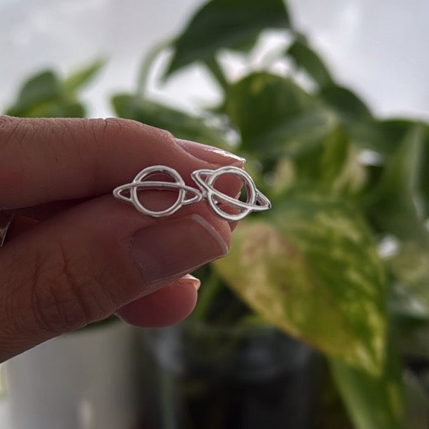 Caravanas Saturno - 15 mm - Plata925