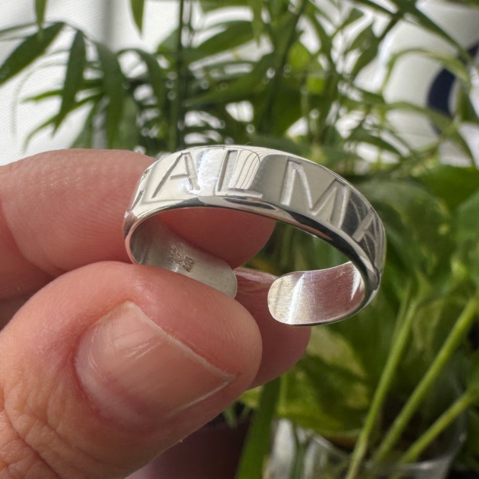 Anillo Alianza Calma - tamaño regulable - Plata925
