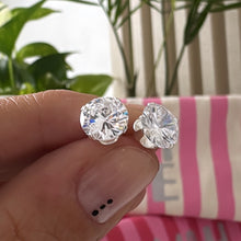 Cargar imagen en el visor de la galería, Caravanas Zirconia Cristal 8 mm - Plata925