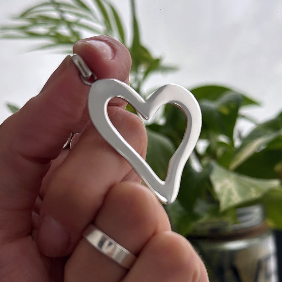 Dije Corazón Grande - 4 cm - Plata925