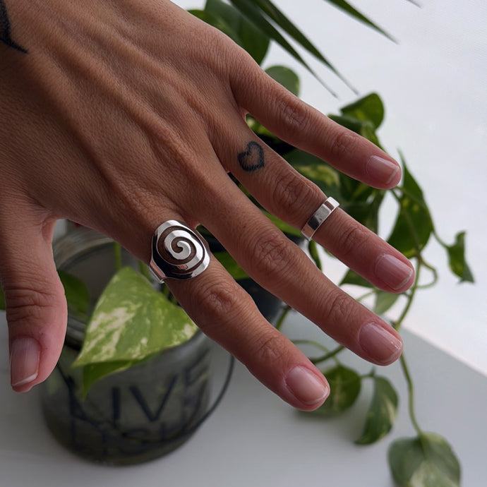 Anillo Espiral - tamaño regulable - Plata925