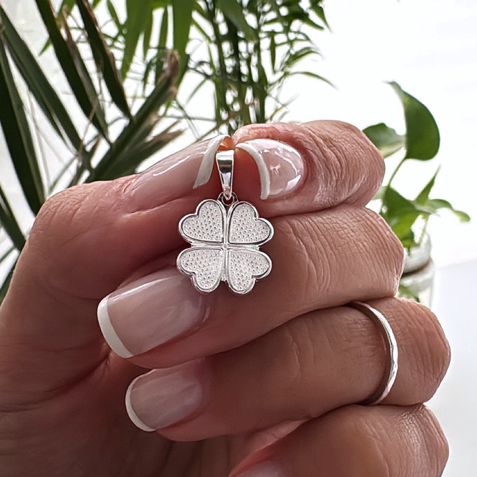 Dije Trébol de la Suerte - 12 mm - Plata925