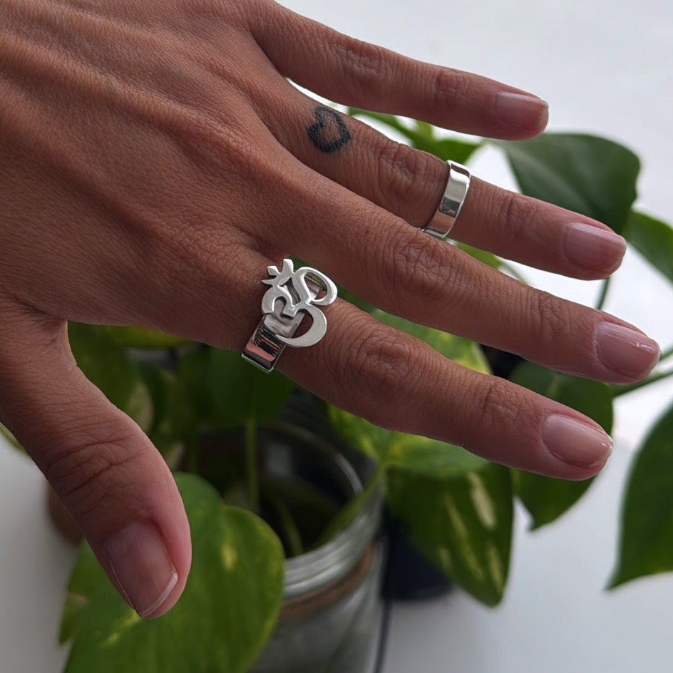Anillo Om - tamaño regulable - Plata925