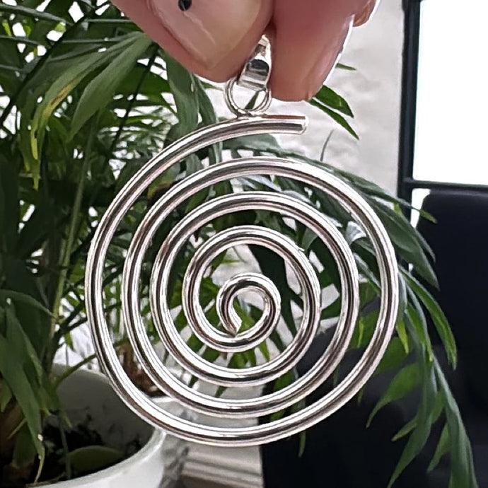 Dije espiral XL - 4 cm - Plata925