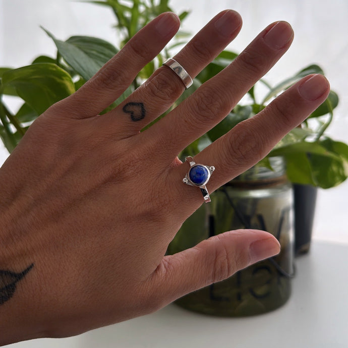 Anillo Lapislázuli - tamaño regulable - Plata925