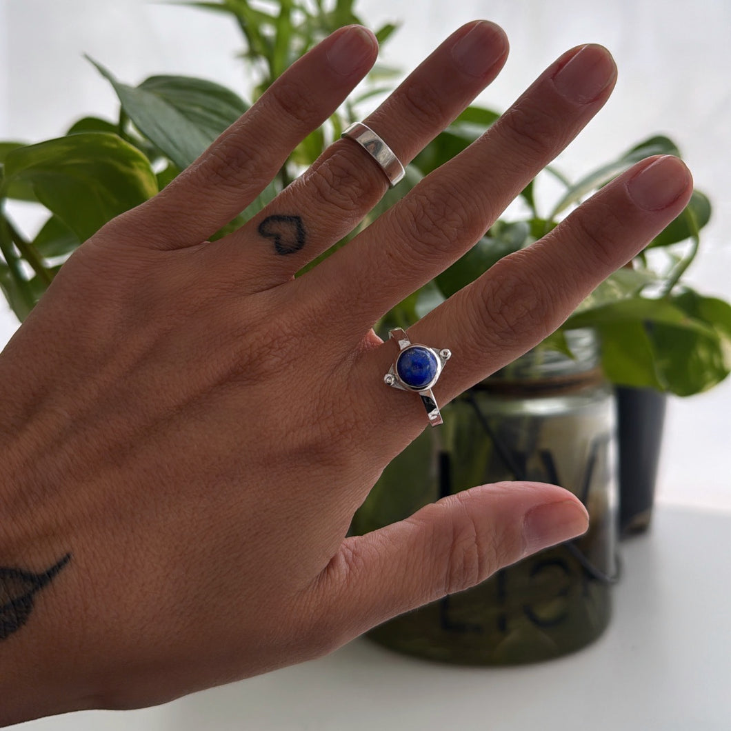 Anillo Lapislázuli - tamaño regulable - Plata925