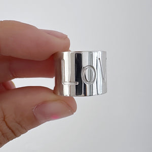 Anillo LOVE - tamaño regulable- Plata925