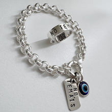 Cargar imagen en el visor de la galería, Pulsera Rolo Italiana M con broche marinero - 19 cm - Plata925