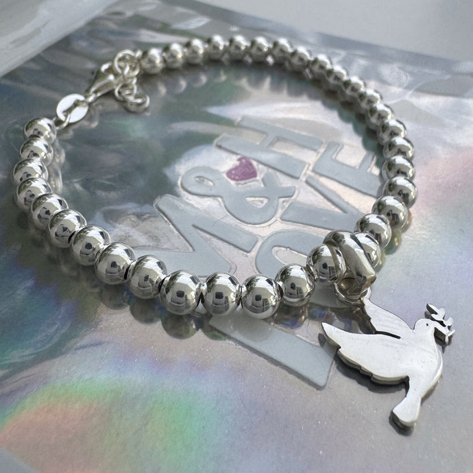 Pulsera Bolitas 5 mm - tamaño regulable - Plata925