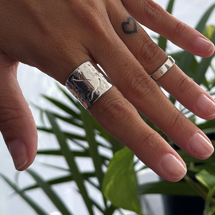 Anillo Paloma de La Paz - tamaño regulable - Plata925