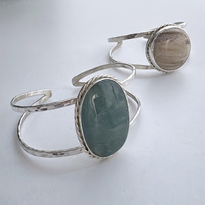 Brazalete Ónix Cielo - tamaño regulable - Plata925