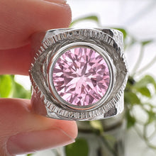 Cargar imagen en el visor de la galería, Anillo Ojo Portal Sagrado Rosado - tamaño regulable - Plata925