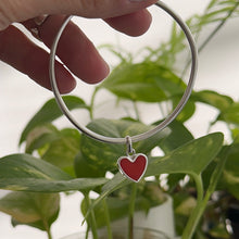Cargar imagen en el visor de la galería, Dije Corazón Amuleto Rojo - 12 mm - Plata925