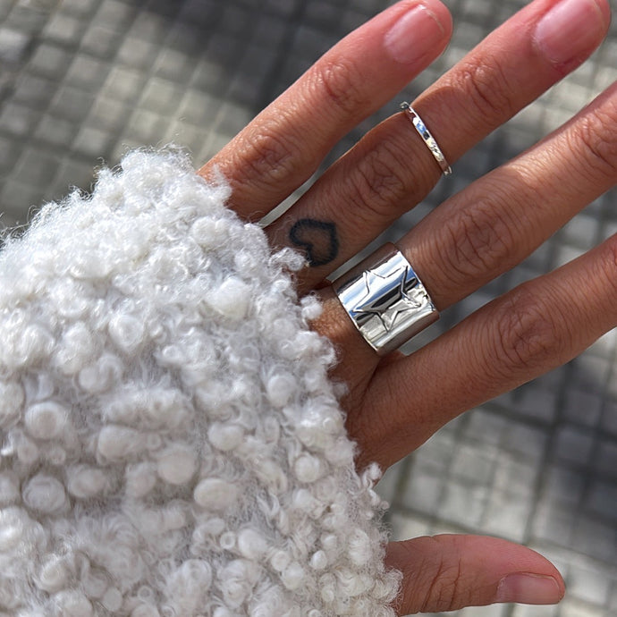 Anillo Estrella - tamaño regulable - Plata925