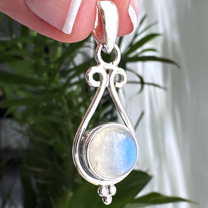 Dije Piedra Luna - 4 cm - Plata925