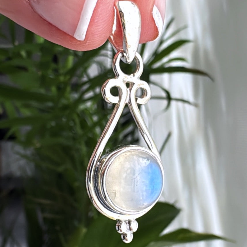 Dije Piedra Luna - 4 cm - Plata925