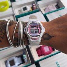 Cargar imagen en el visor de la galería, Reloj Baby-G Blanco con rosa y lila - BG 169PB