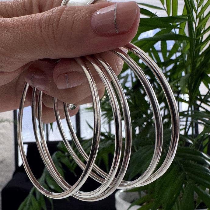 Pulsera esclava clásica de alambre redondo - Plata925