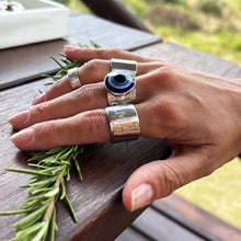 Cargar imagen en el visor de la galería, Anillo ojo 🧿 Círculo Protector - Plata925 - tamaño regulable