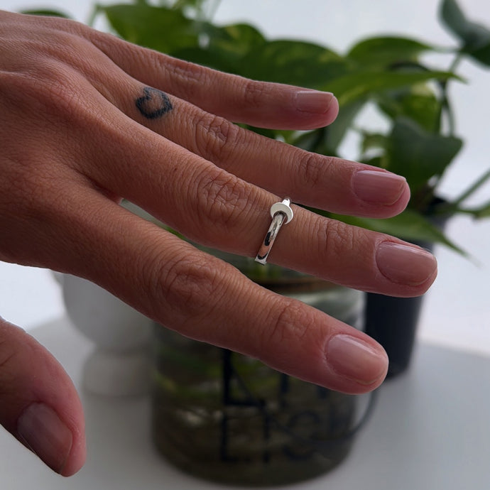 Anillo Midi Lunita - tamaño regulable - Plata925