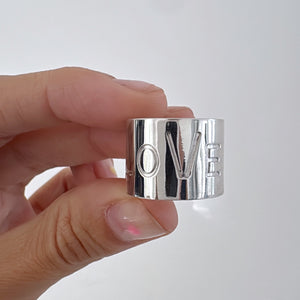 Anillo LOVE - tamaño regulable- Plata925